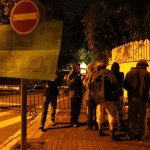 Photo: Protesters opposite Maj.-Gen. Numa’s residence; Photo credit: Shlomo Melet