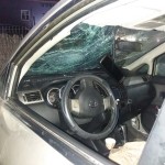 Shattered windshield