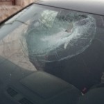 Shattered windshield; Photo credit: Courtesy of the family